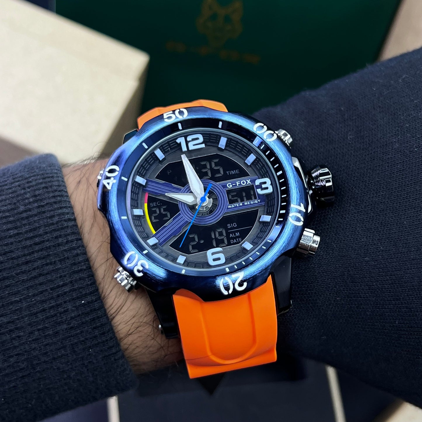 G FOX ORIGINAL DOBLE HORA POR INVICTA SUMERGIBLE PARA HOMBRE REF-1976G1-NN