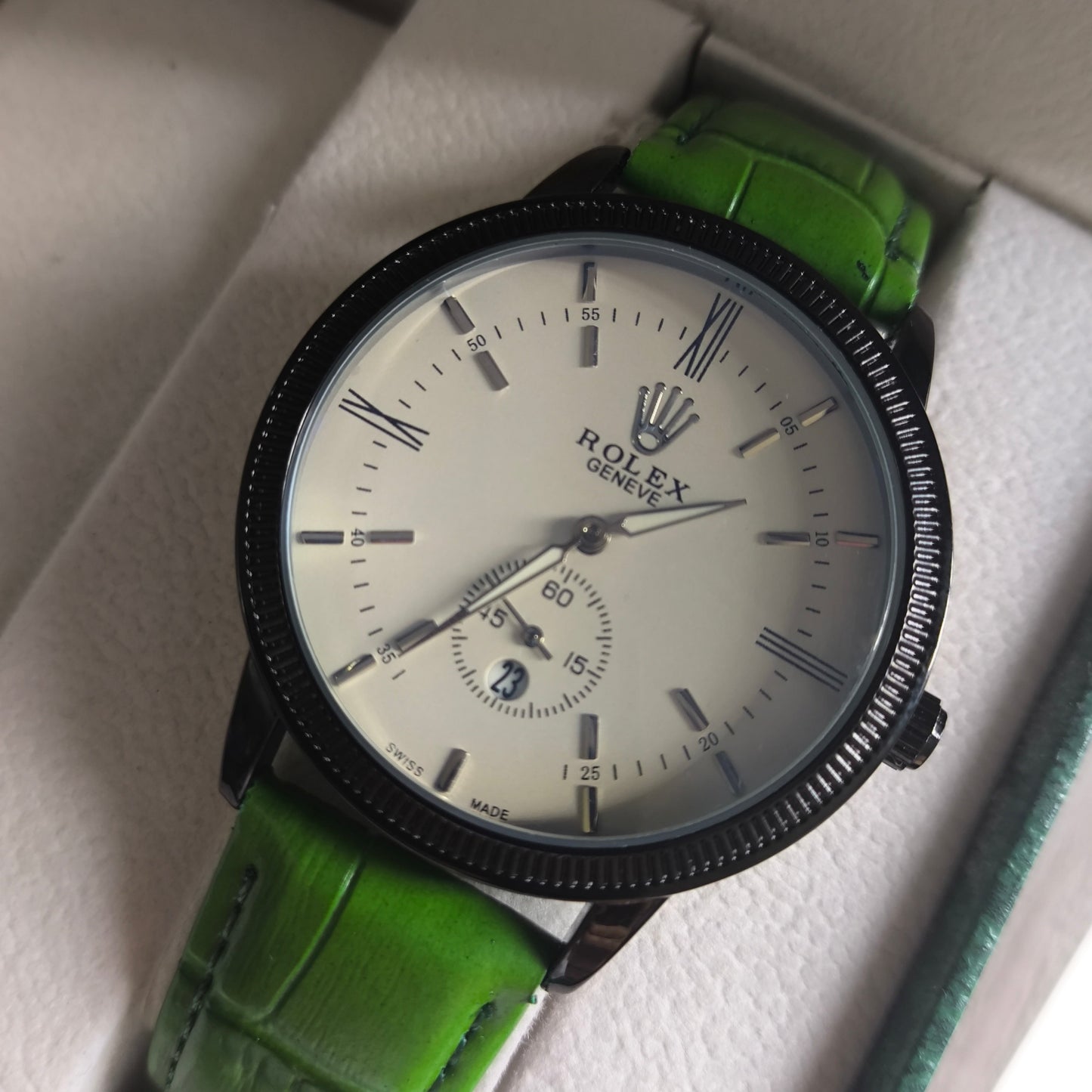 RLX OYSTER PERPETUAL CUERO PARA HOMBRE REF-NVD