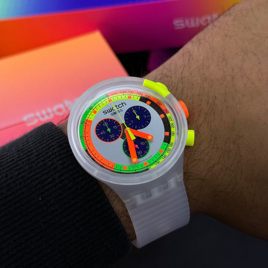 SWATCH ORIGINAL LUXURY NEON JELLY PARA HOMBRE REF SCK104