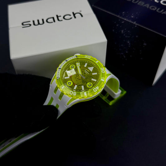 SWATCH ORIGINAL LUXURY SCUBAQUA EGG YOLK PARA HOMBRE REF SSCU09J100