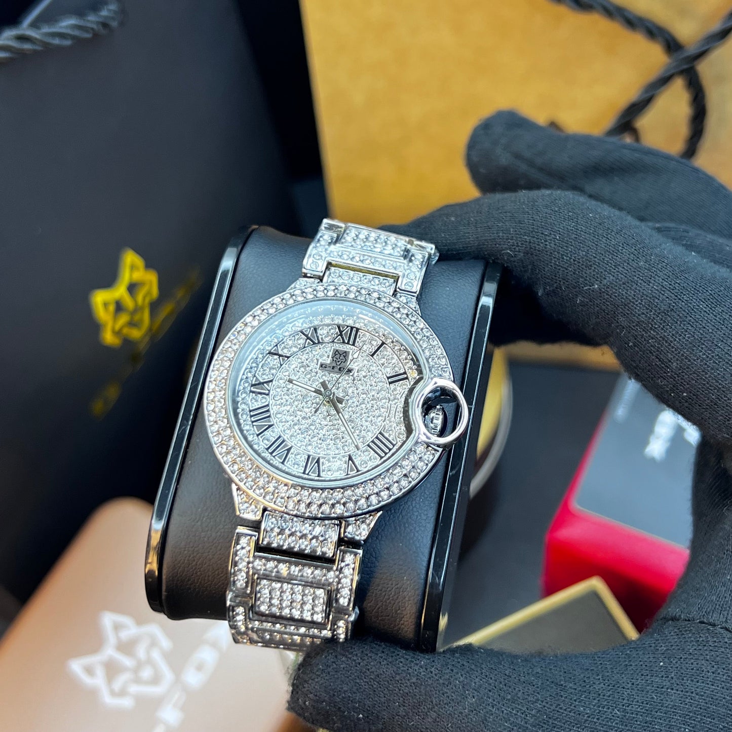 G FOX ORIGINAL x CARTIER PARA DAMA SUMERGIBLE REF-TORBILLON CUBANO-1251-P