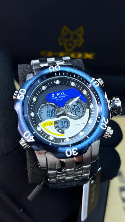 G FOX ORIGINAL DOBLE HORA POR INVICTA SUMERGIBLE PARA HOMBRE REF-1976-PA