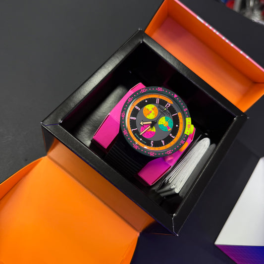 SWATCH ORIGINAL LUXURY NEON SEPPIA PARA HOMBRE REF SB02B104