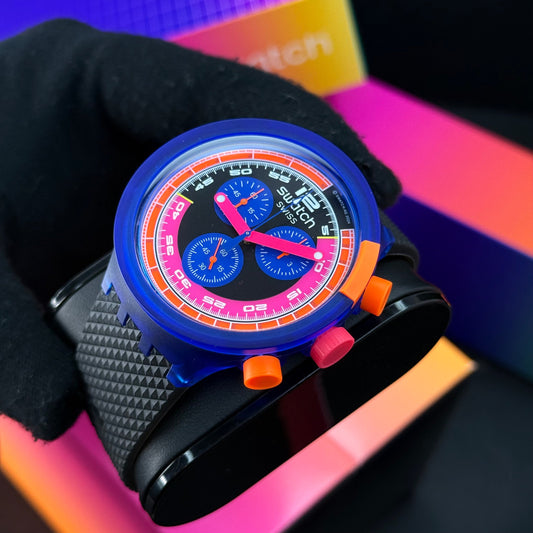 SWATCH ORIGINAL LUXURY BIG BOLD NEON PARA HOMBRE REF SB06N102