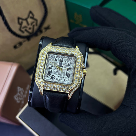 G FOX ORIGINAL x CARTIER PARA UNISEX SUMERGIBLE REF-SANTOS CUBANO-1264-NB