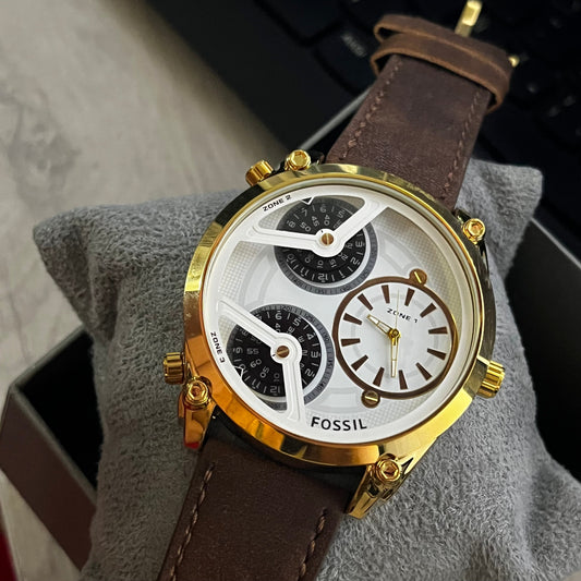 FOSSIL PARA HOMBRE 3 MAQUINARIA PULSO DE CUERO REF-CDB