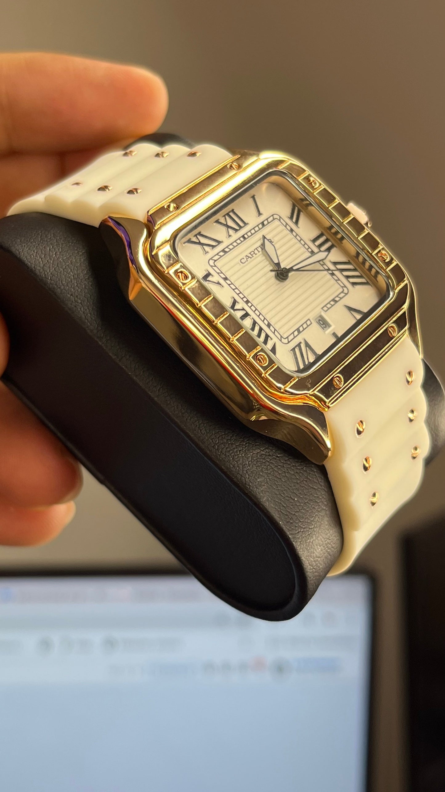 CARTIER DO´SANTOS PARA HOMBRE REF-GOMA-BORB