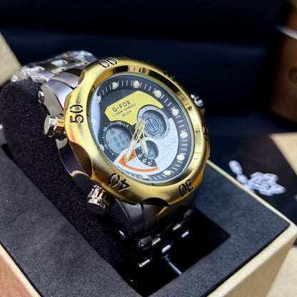 G FOX ORIGINAL DOBLE HORA POR INVICTA SUMERGIBLE PARA HOMBRE REF-1976-BD