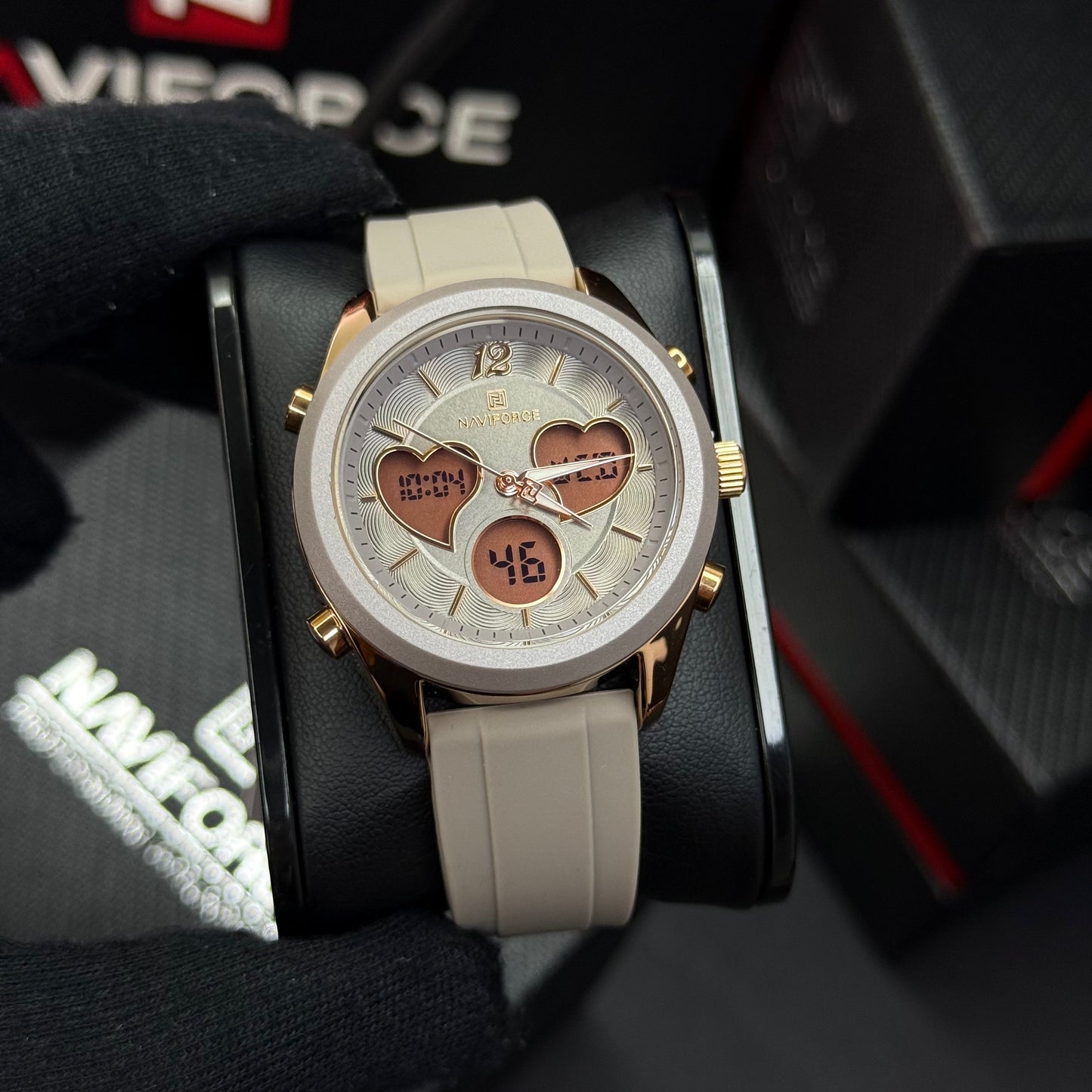 NAVIFORCE DOBLE HORA ORIGINAL PARA DAMA REF NF5045-GO