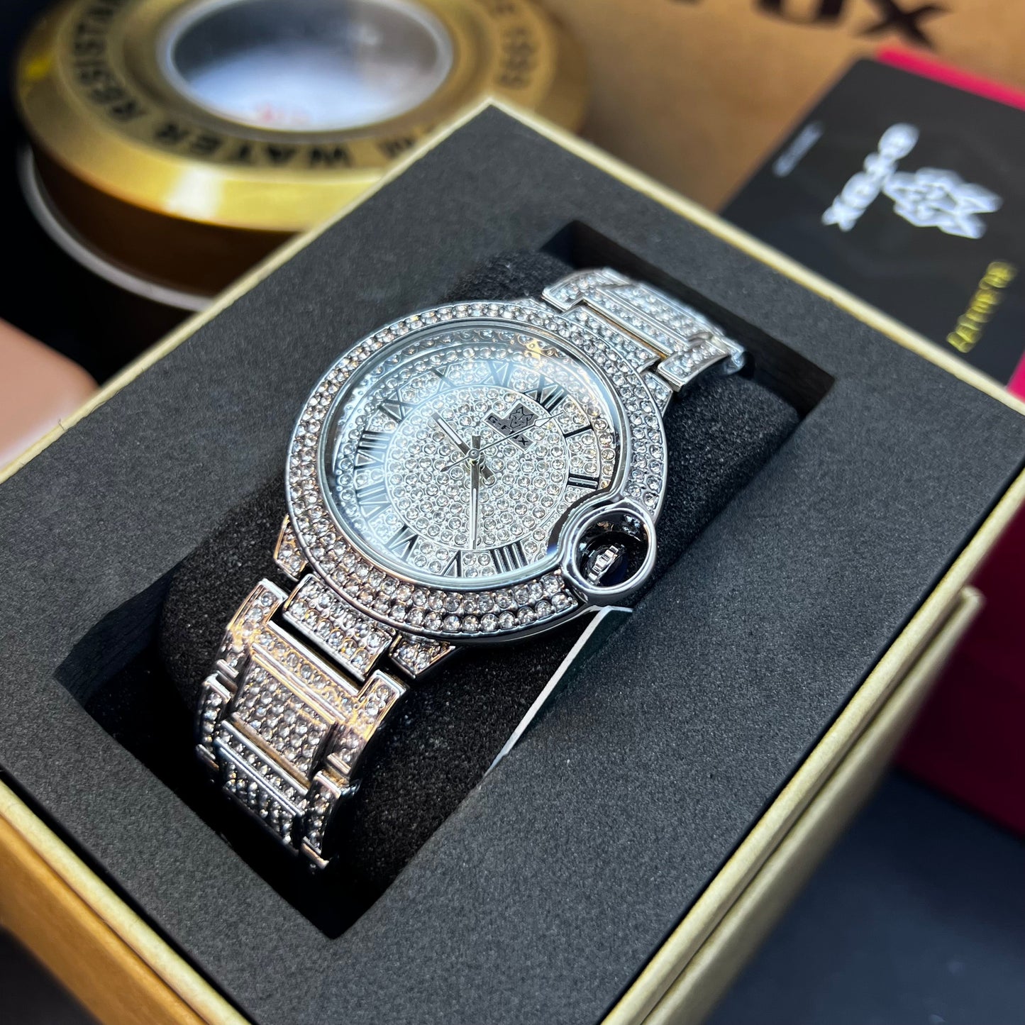 G FOX ORIGINAL x CARTIER PARA DAMA SUMERGIBLE  REF-TORBILLON CUBANO-1251-P