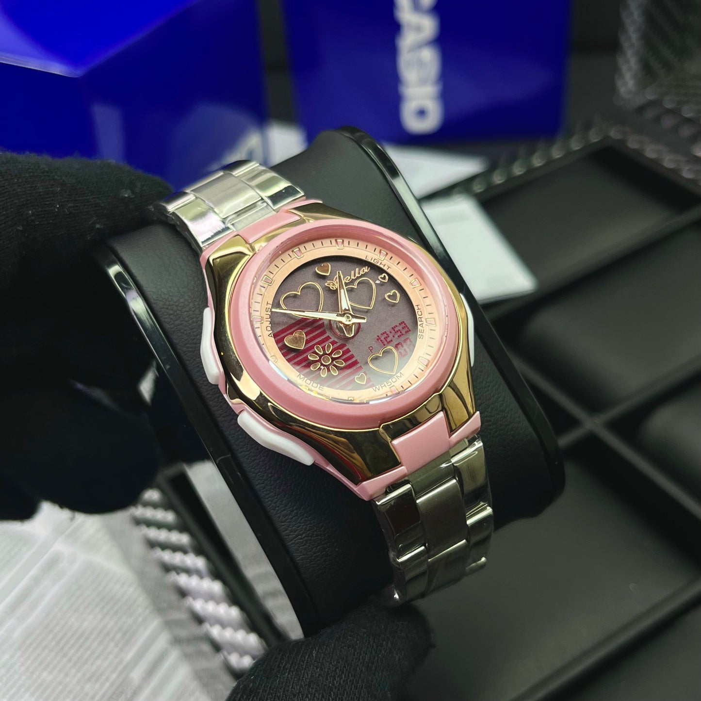 CASIO DOBLE HORA PARA DAMA REF-PR