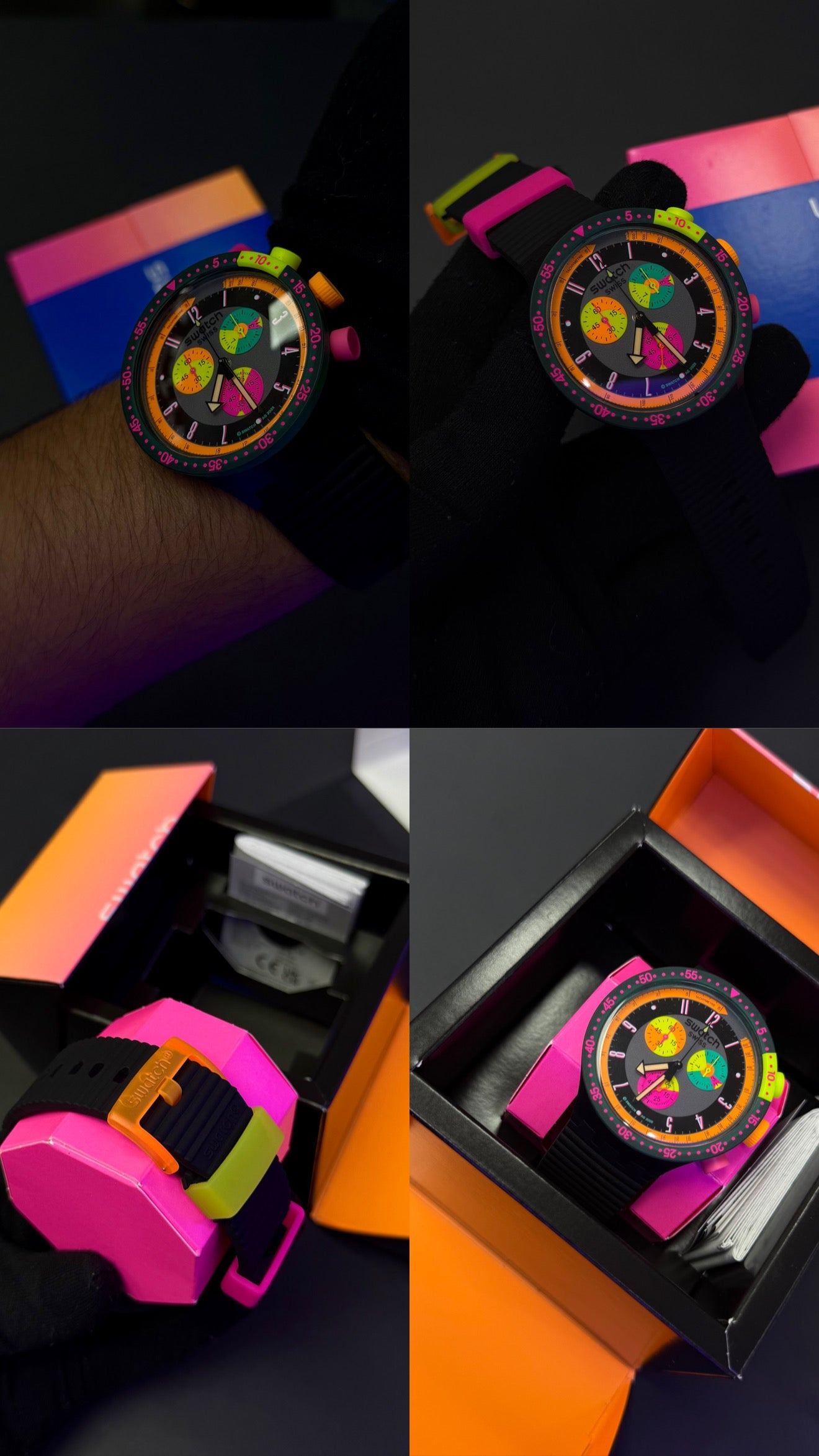 SWATCH ORIGINAL LUXURY NEON SEPPIA  PARA HOMBRE REF SB02B104