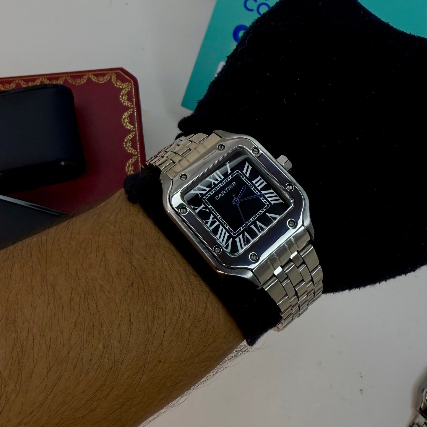 CARTIER DO SANTOS TRIZADO PARA DAMA REF-PN