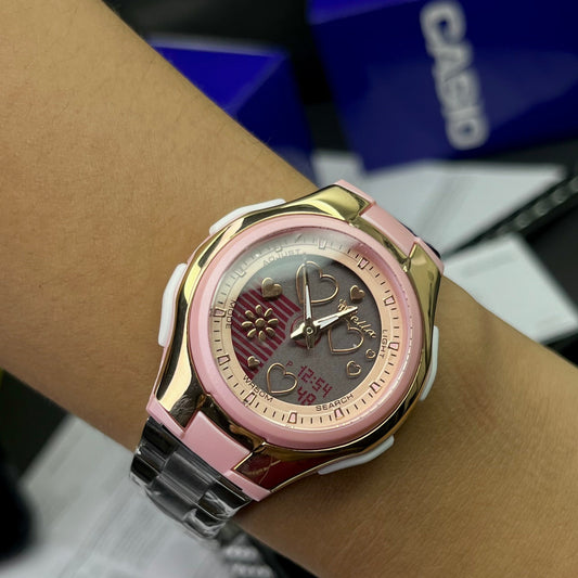CASIO DOBLE HORA PARA DAMA REF-PR
