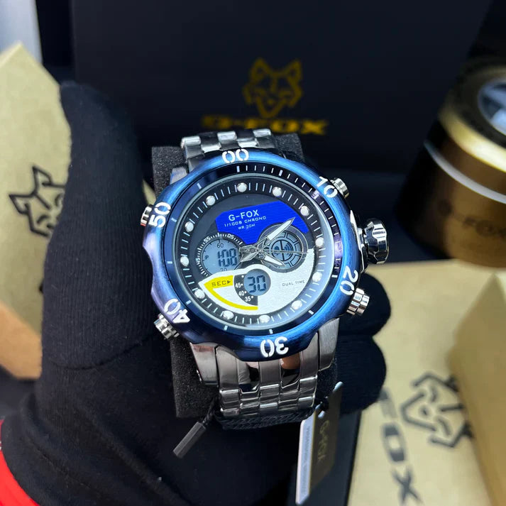 G FOX ORIGINAL DOBLE HORA POR INVICTA SUMERGIBLE PARA HOMBRE REF-1976-PA