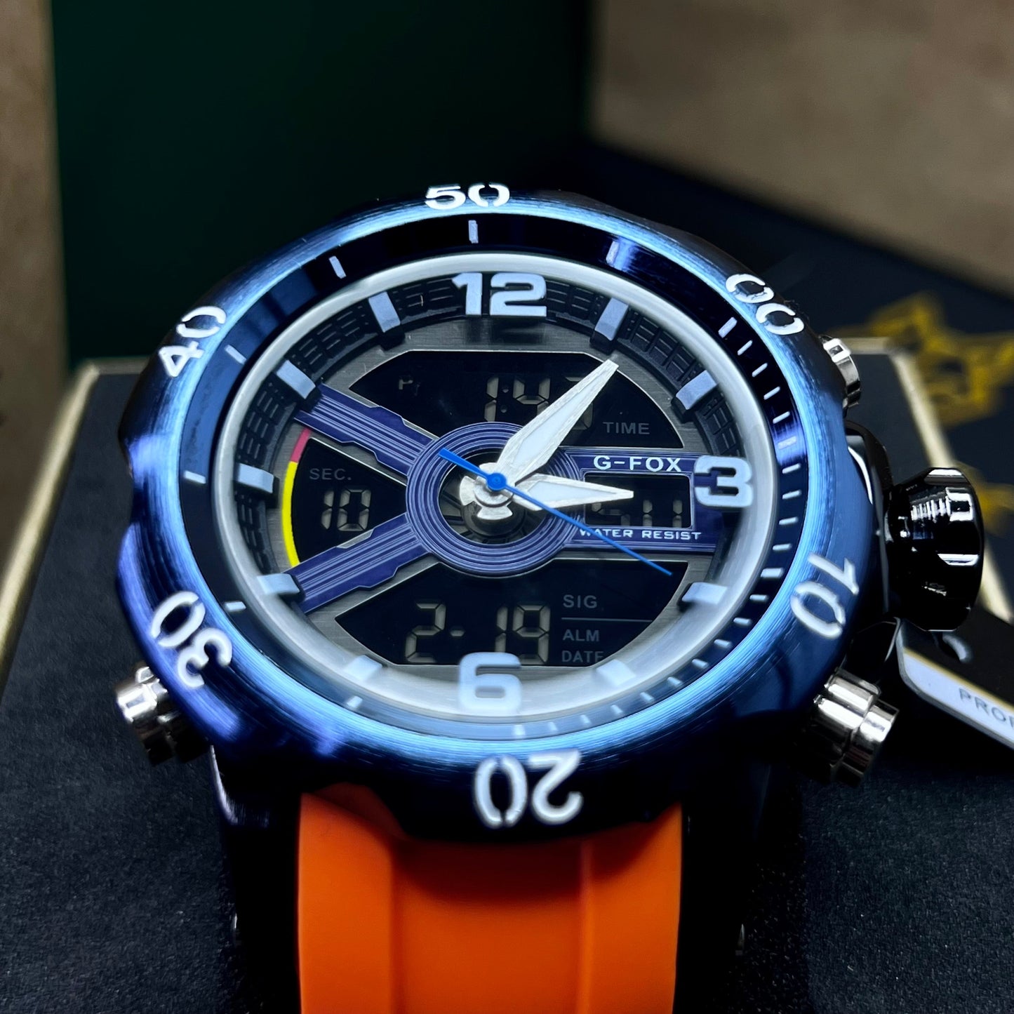 G FOX ORIGINAL DOBLE HORA POR INVICTA SUMERGIBLE PARA HOMBRE REF-1976G1-NN