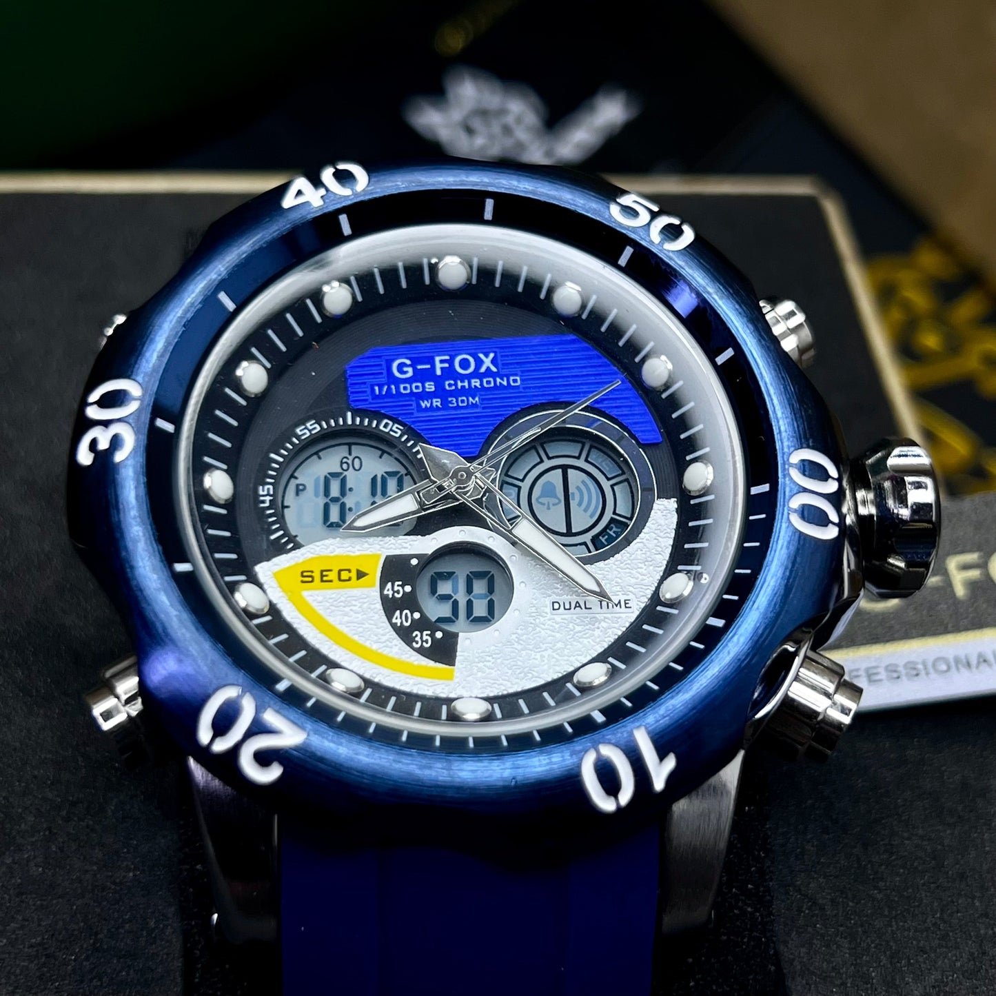G FOX ORIGINAL DOBLE HORA POR INVICTA SUMERGIBLE PARA HOMBRE REF-1976G2-AO