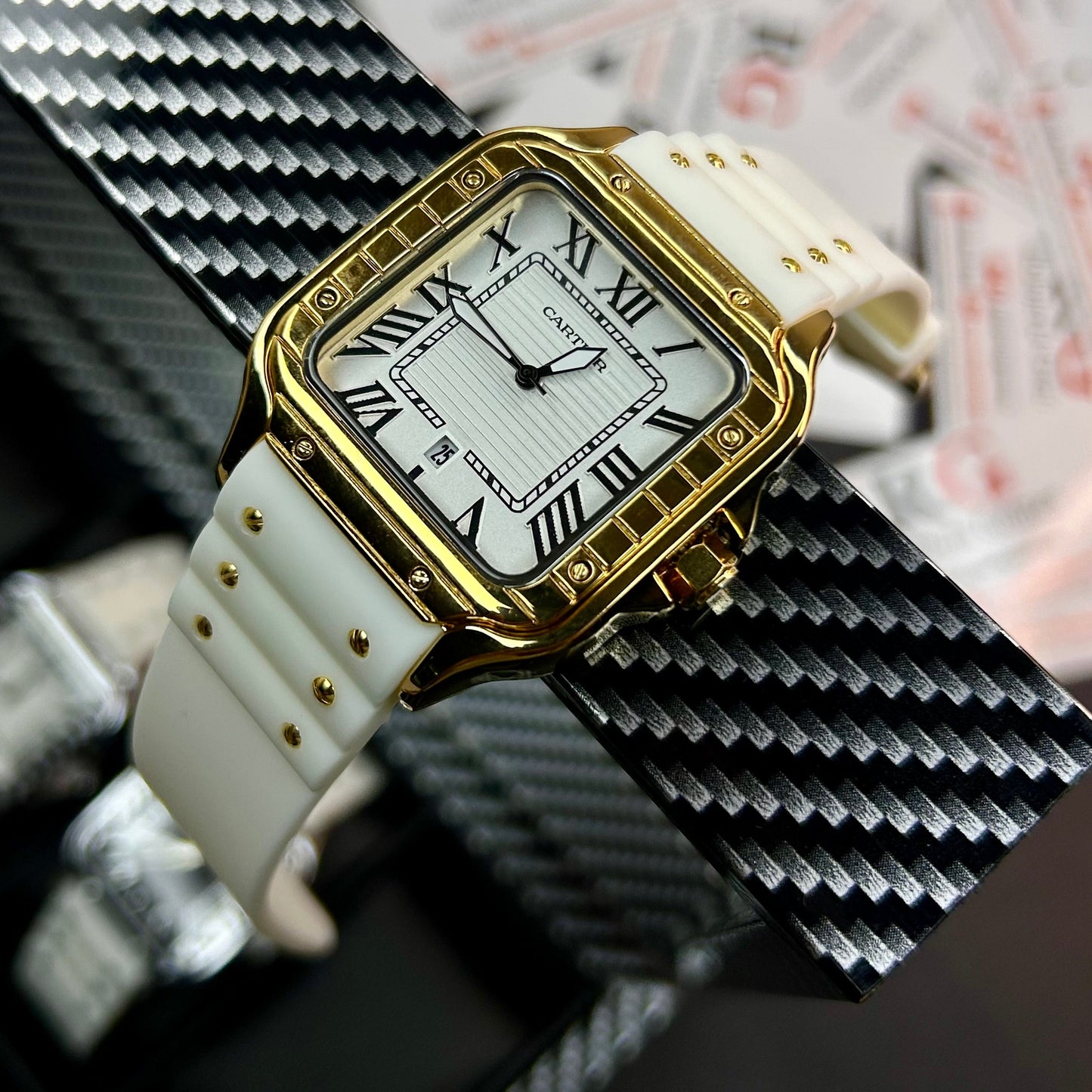 CARTIER DO´SANTOS PARA HOMBRE REF-GOMA- BDB