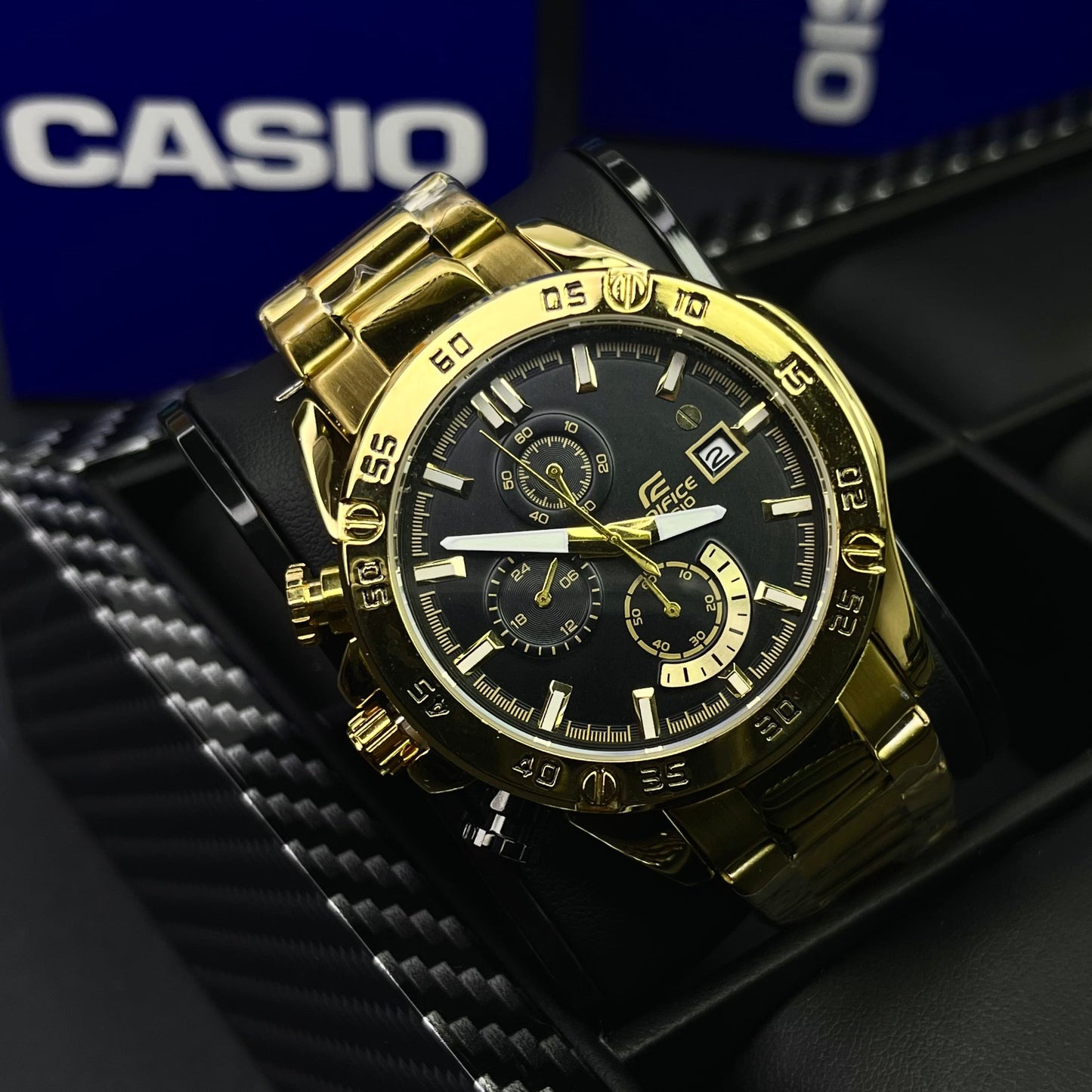 CASIO EDIFICE EFR 558  FUNCIONAL PARA HOMBRE REF-DN