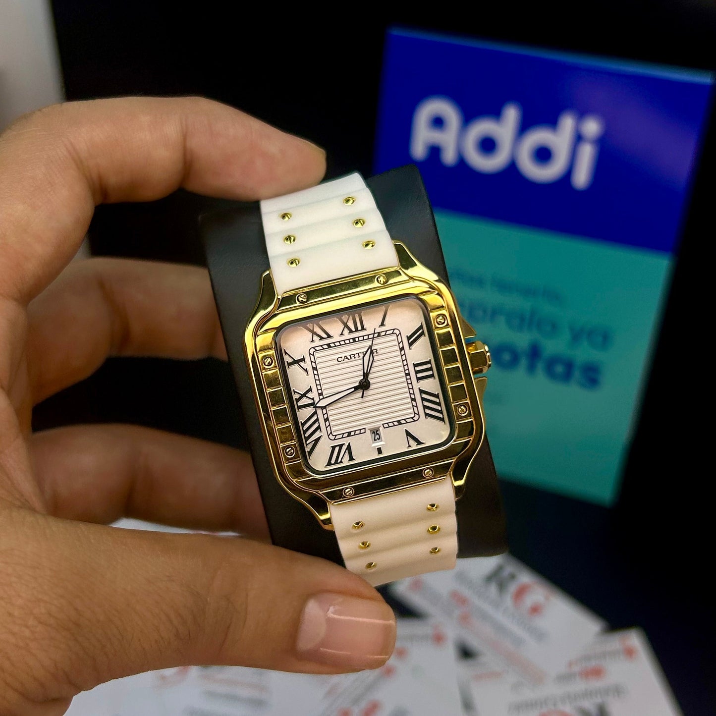 CARTIER DO´SANTOS PARA HOMBRE REF-GOMA- BDB