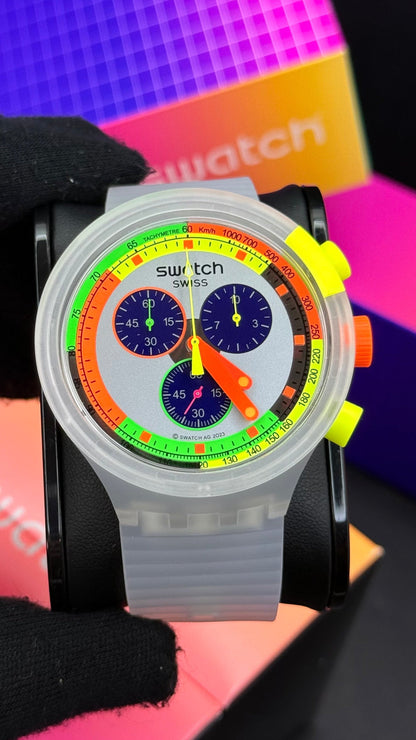 SWATCH ORIGINAL LUXURY NEON JELLY PARA HOMBRE REF SCK104