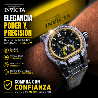 INVICTA BOLT ZEUS GUAYA ACERO PARA HOMBRE REF-BN
