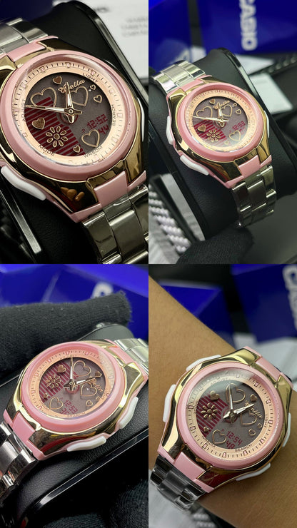 CASIO DOBLE HORA PARA DAMA REF-PR