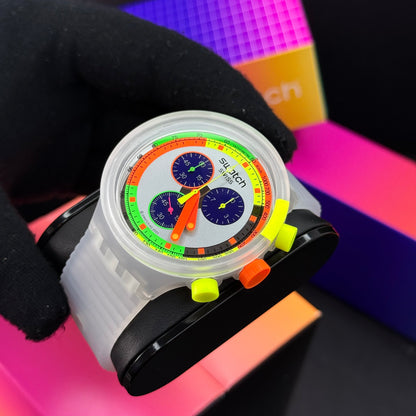 SWATCH ORIGINAL LUXURY NEON JELLY PARA HOMBRE REF SCK104