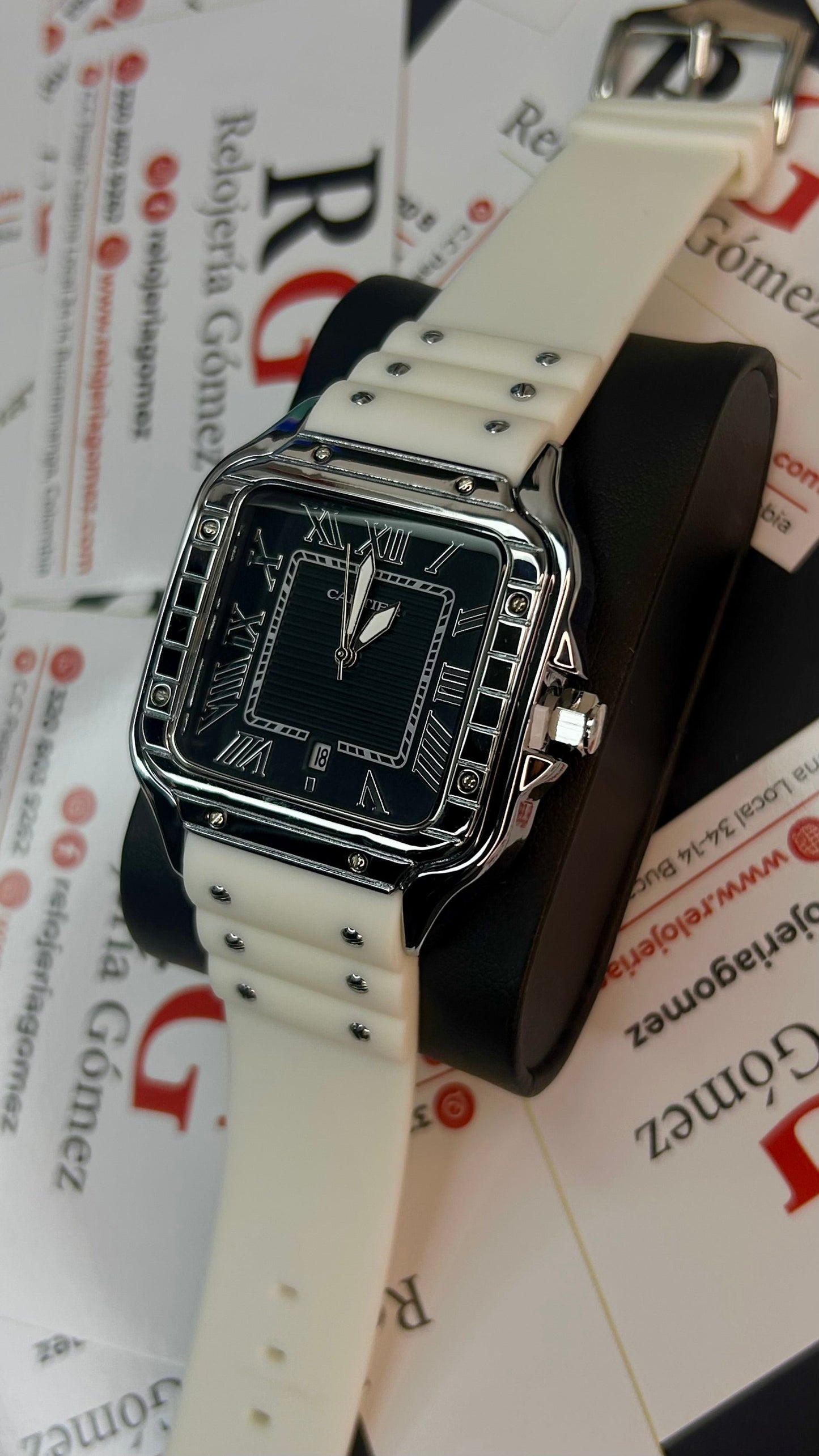 CARTIER DO´SANTOS PARA HOMBRE REF-GOMA N-BPN