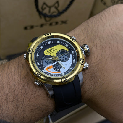 G FOX ORIGINAL DOBLE HORA POR INVICTA SUMERGIBLE PARA HOMBRE REF-1976G2-ND