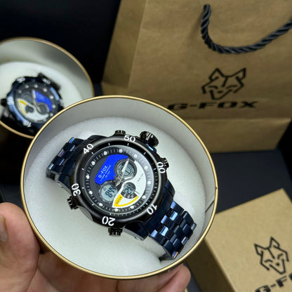 G FOX ORIGINAL DOBLE HORA POR INVICTA SUMERGIBLE PARA HOMBRE REF-1976-A