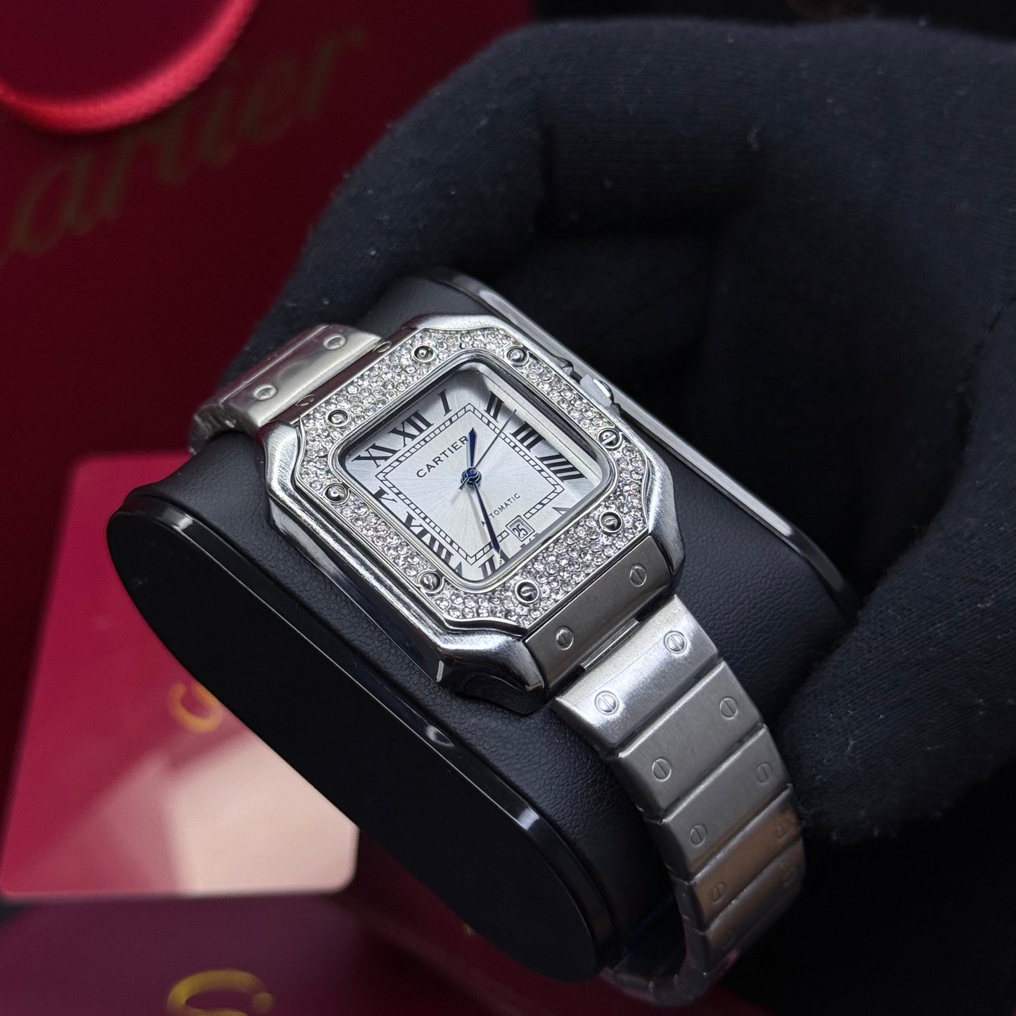 CARTIER SANTOS CUBANO  PARA DAMA REF PB